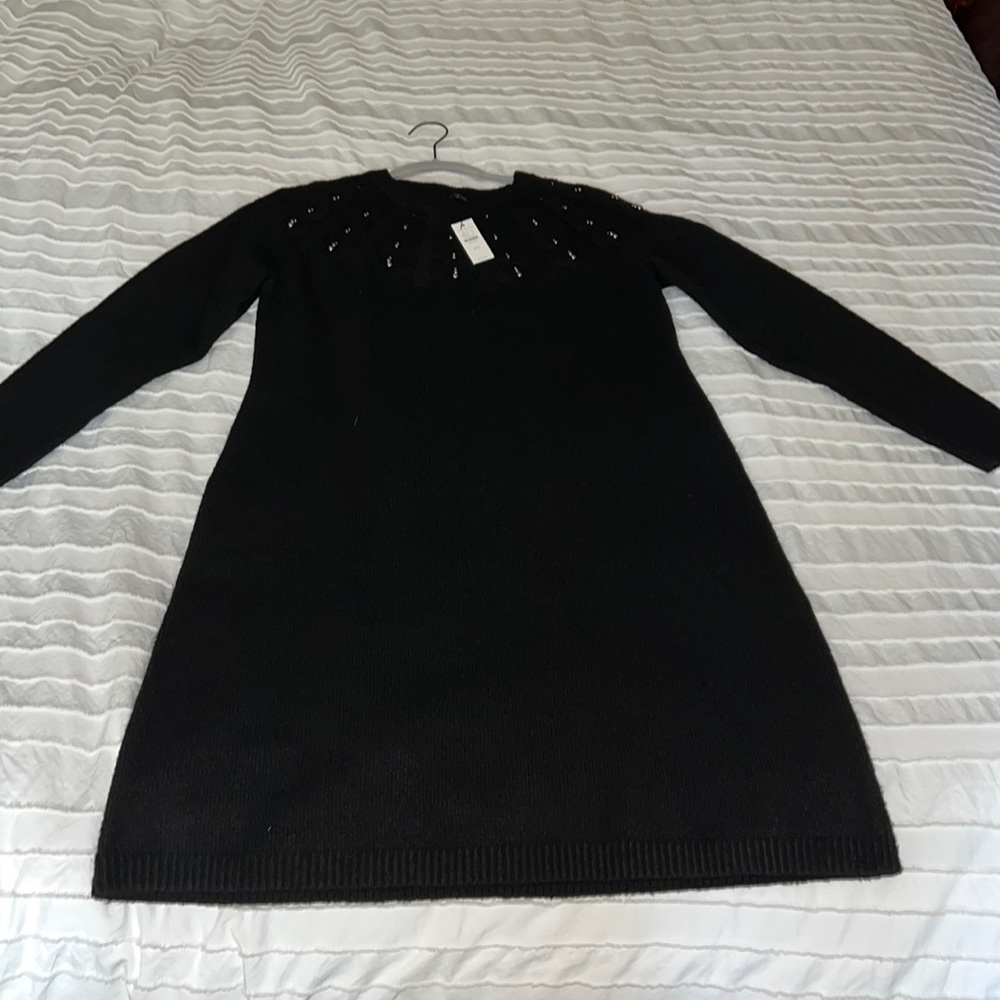 NWT Black Sweater Dress by TALBOTS PETITES size PM